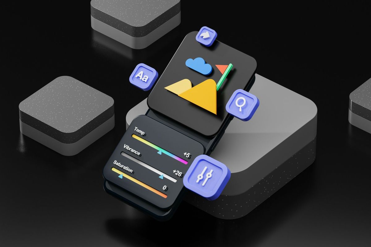 User interacting with a mobile app